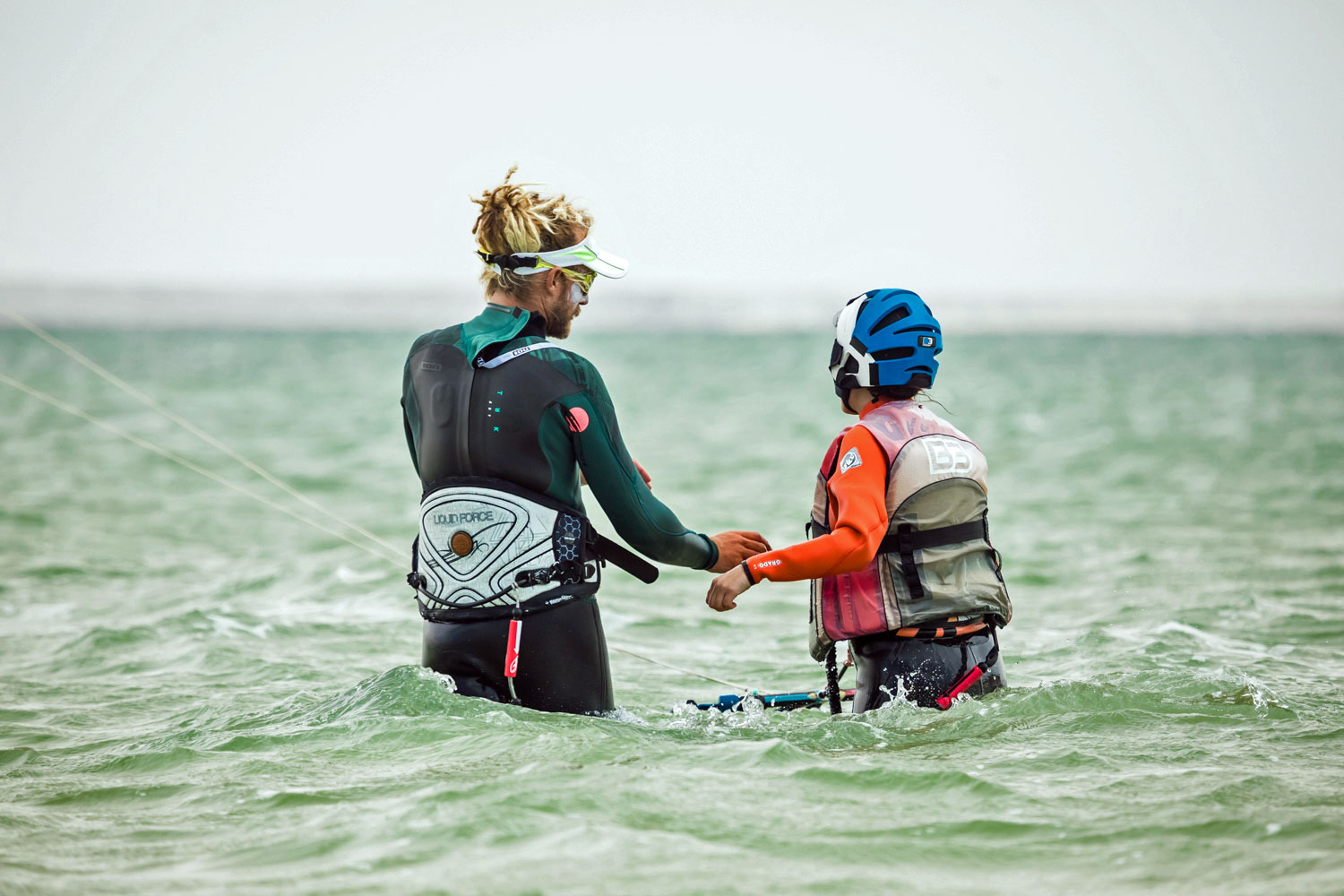 Dakhla: Der Stehbereich der Lagune ist optimal für Schulungen Dakhla: Der Stehbereich der Lagune ist optimal für Schulungen