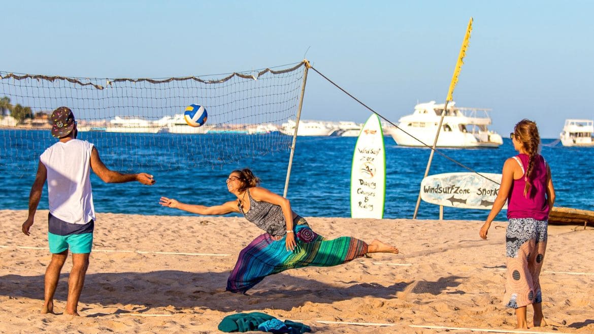 Soma Bay: Beachvolleyball am Strand der Soma Bay