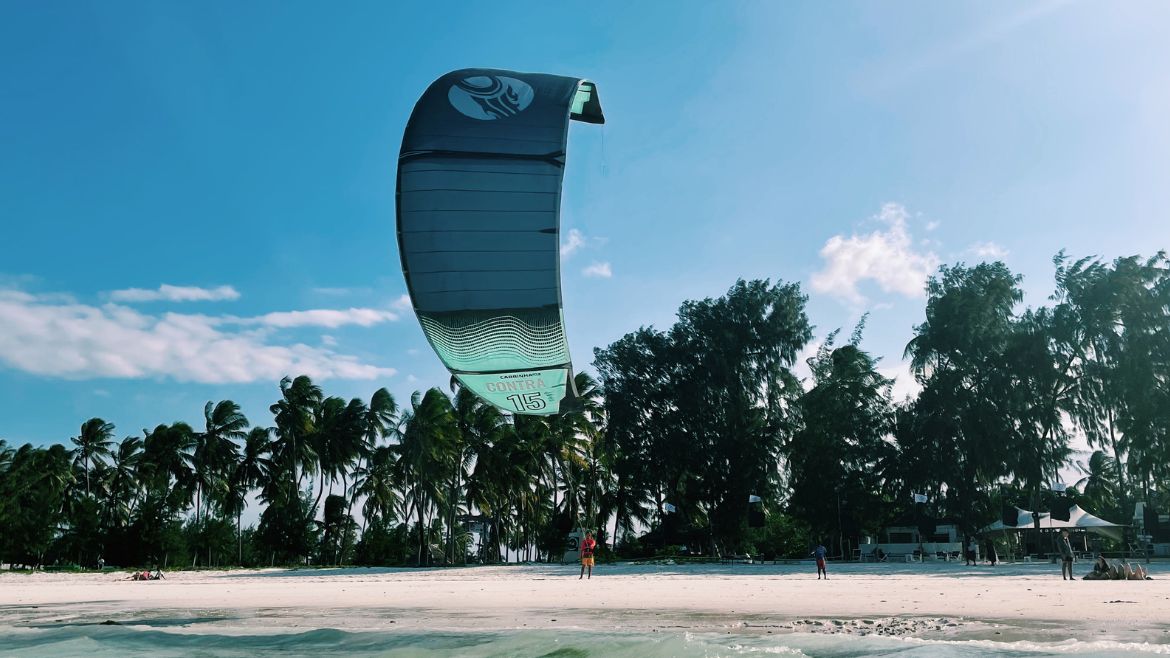 Strandabschnitt der Kite- und Wingsurf Station