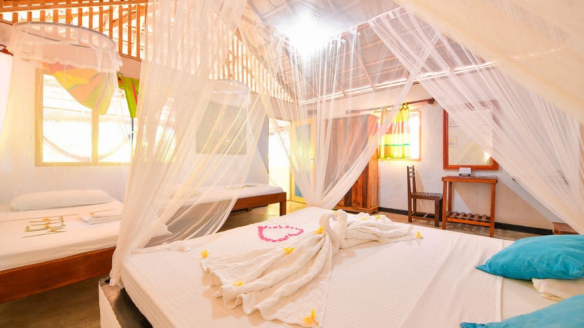 Kalpitiya: Blick in die Family Cabana Kalpitiya: Blick in die Family Cabana