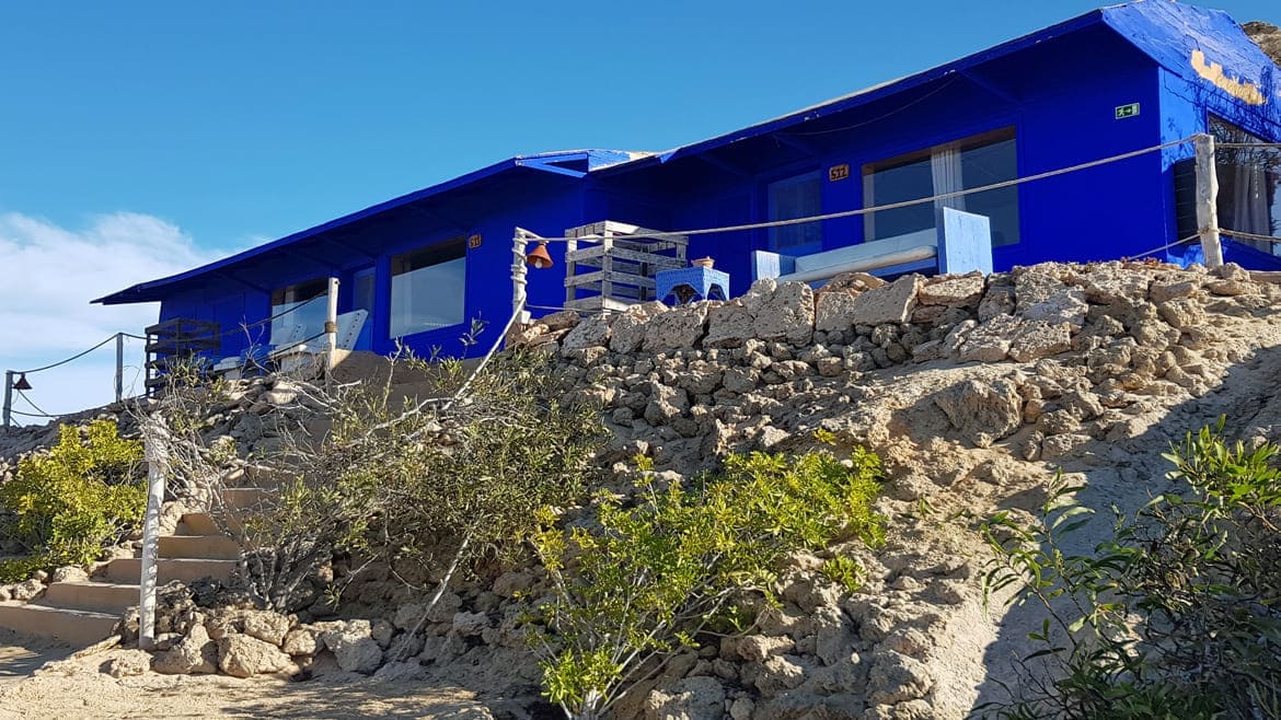 Dakhla: Bungalow Außenansicht im Surfhotel