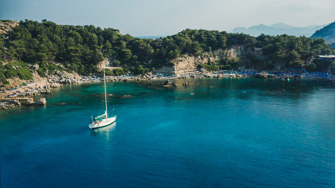 Rhodos Theologos: Die Anthony Quinn Bay auf Rhodos