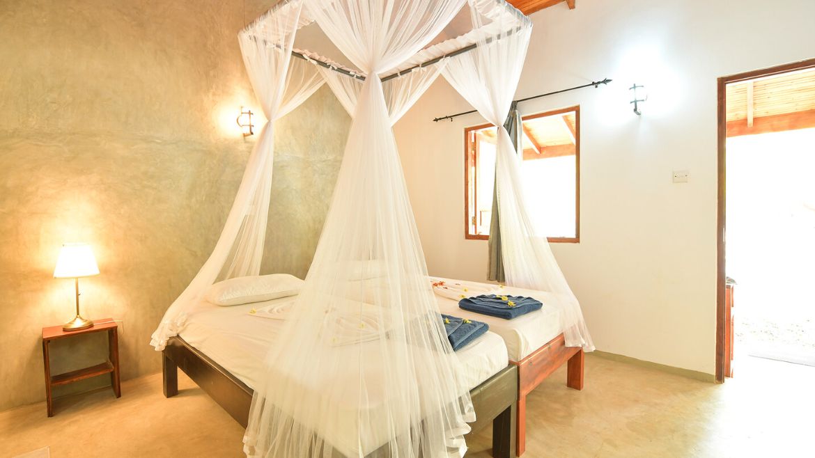 Kalpitiya: Doppelzimmer in den Palmen Bungalows Kalpitiya: Doppelzimmer in den Palmen Bungalows