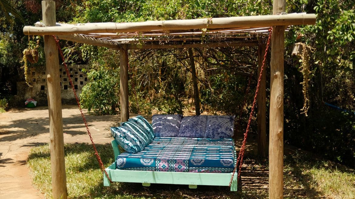 Kilifi: Direkt vor dem Nebenhaus ein kleiner Chilloutbereich 