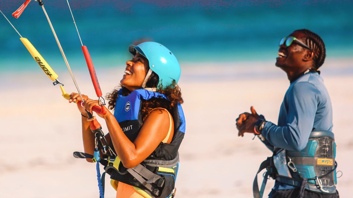 Kilifi: Erste Flugübungen