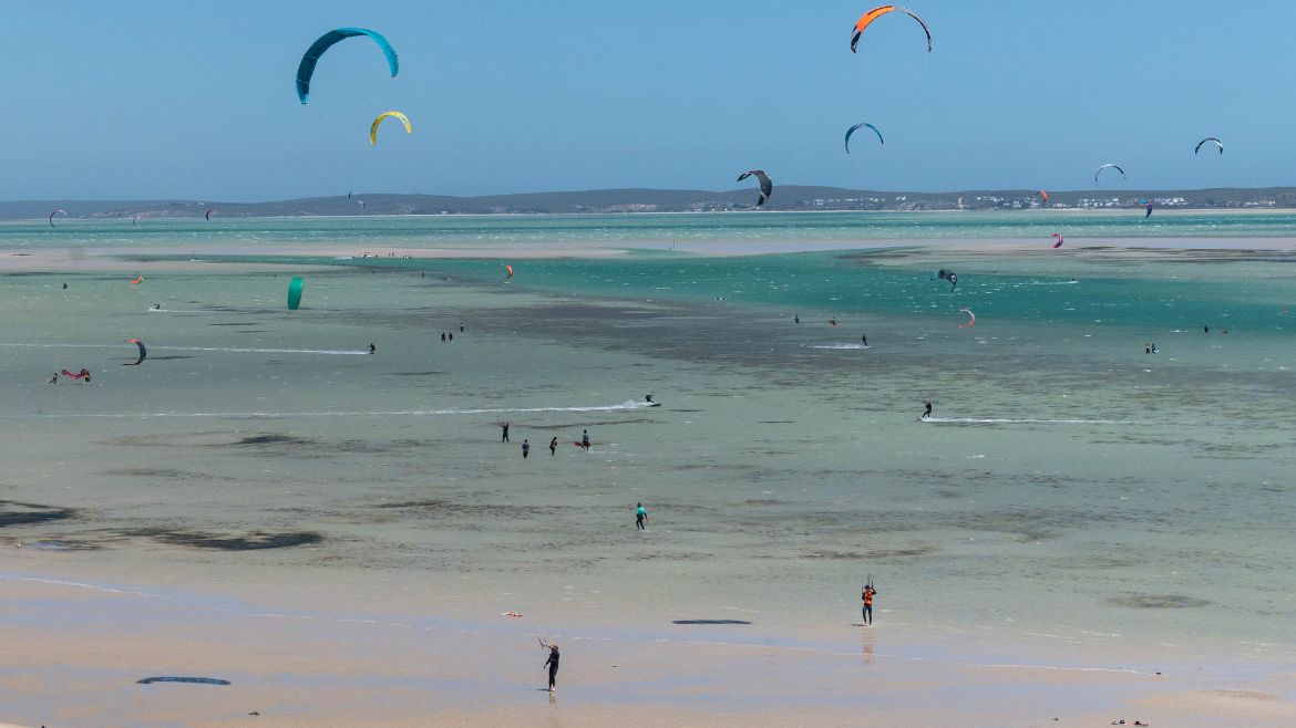 Langebaan: Kitesurfen unter top Bedingungen