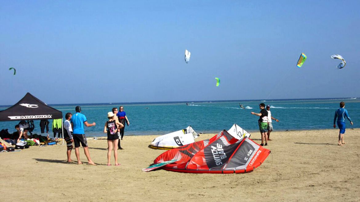 El Naaba: Lagunenbereich der Kite- und Wing/Windsurf Station El Naaba: Lagunenbereich der Kite- und Wing/Windsurf Station