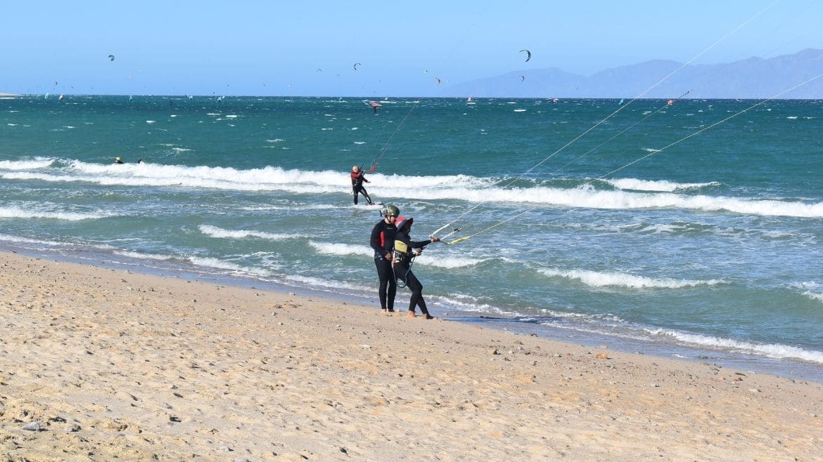 La Ventana: Landübung an der Kitesurf Station La Ventana: Landübung an der Kitesurf Station