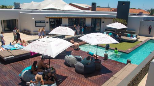Langebaan: Blick auf den Außenbereich des Kitehotels Langebaan: Blick auf den Außenbereich des Kitehotels