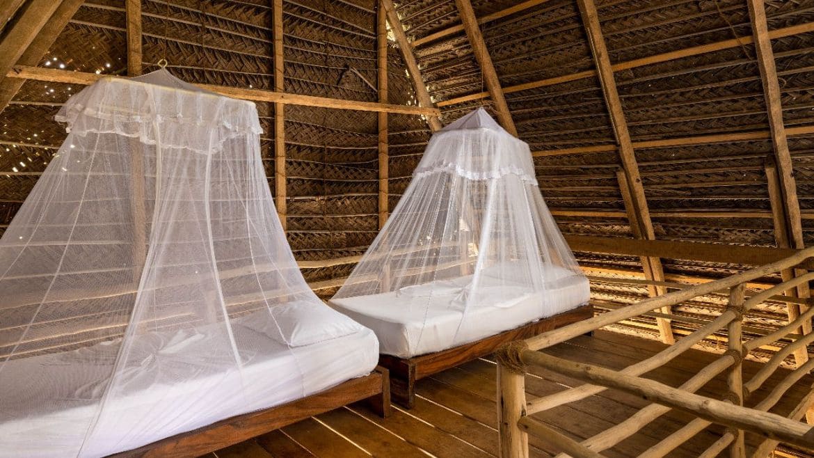 Kappalady: Schlafbereich im oberen Stockwerk der Strand Cabanas
