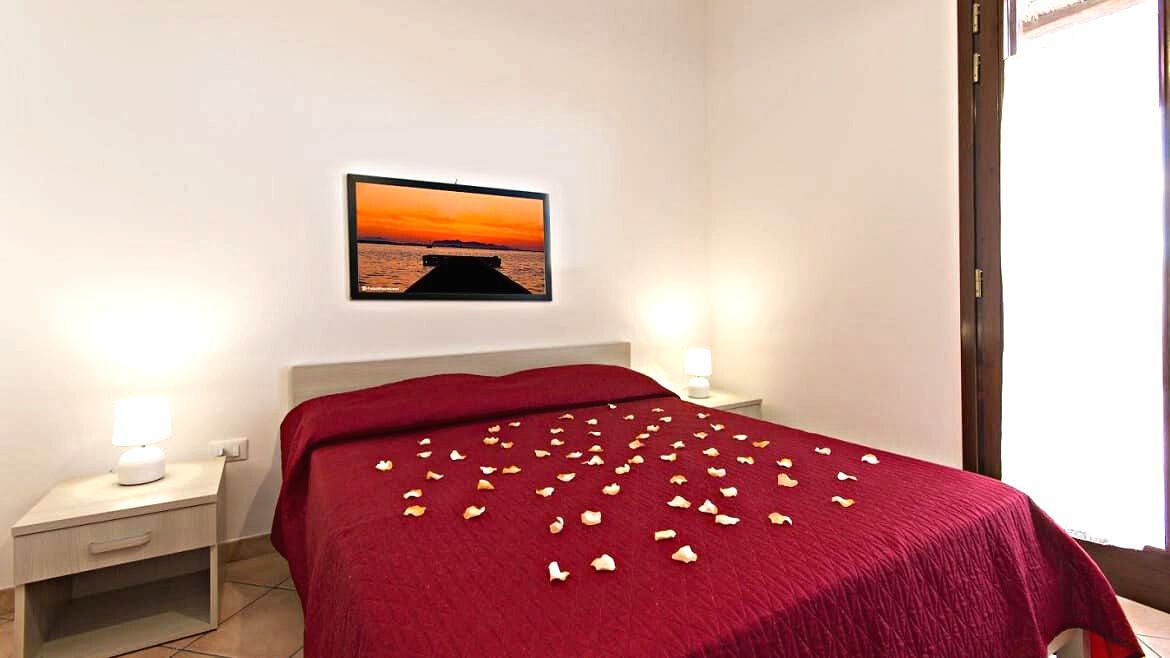 Marsala: Schlafbereich im Appartement des Erdgeschosses