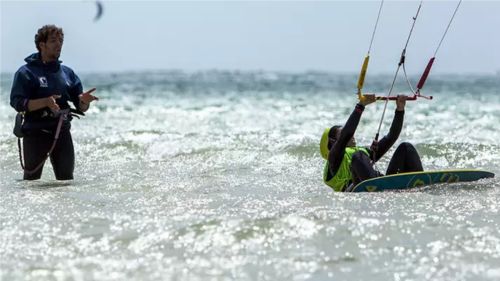Dakhla: Schulungsbild Kitesurfen