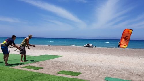 Kitesurfreisen: Startübung Auf Rhodos Theologos Kitesurfreisen: Startübung Auf Rhodos Theologos