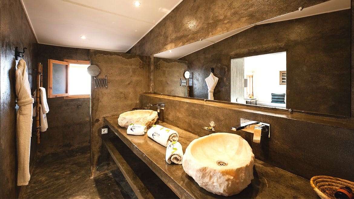 Dakhla: Blick in das Badezimmer der Superior Bungalows
