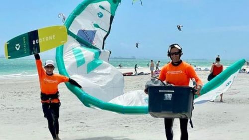 Langebaan: Kitesurf-Team 
