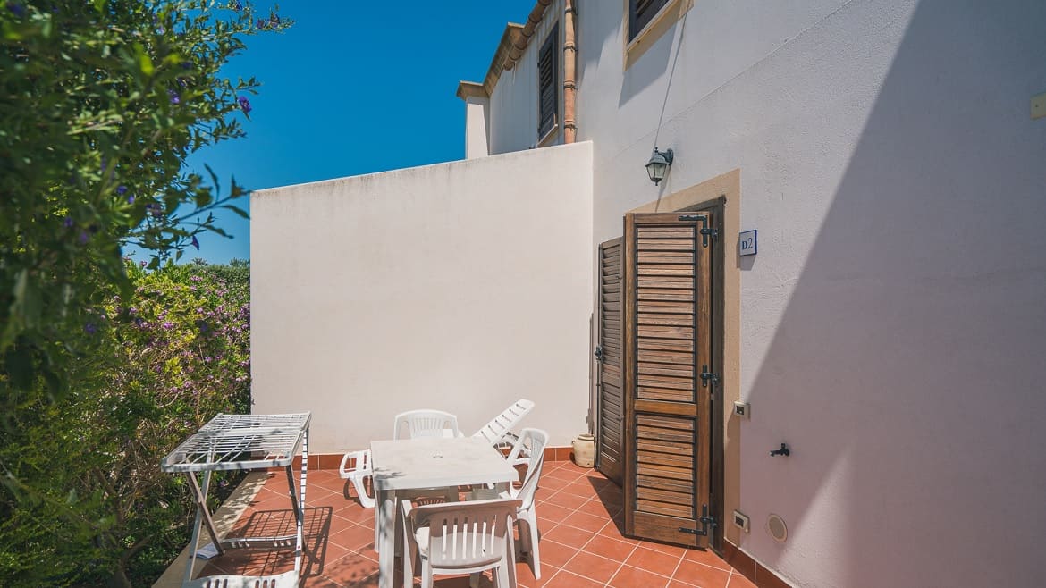 Marsala: Terrassenbereich in den Surfer Appartements Marsala: Terrassenbereich in den Surfer Appartements