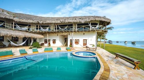 Ilha do Guajiru: Kitehaus mit direkten Lagunenblick