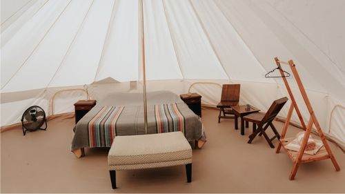 La Ventana: Das Zelt ist geräumig und funktional eingerichtet La Ventana: Das Zelt ist geräumig und funktional eingerichtet