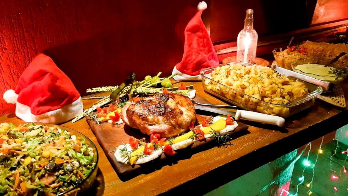 Ilha do Guajiru: Weihnachtsbuffet im Kitehaus